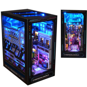 TOPBSFARNY Support de livre en bois 3D Puzzle DIY Maison de poupée Serre-livres en bois Nook Modèle de construction pour adolesc