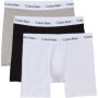 Calvin Klein Homme Lot de 3 Boxers en Coton Extensible - Blanc/Gris/Noir - Taille XL