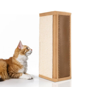 Nobleza Tapis Griffoir pour Chat, Sisal Gratter Griffoirs, Grattoir Mural Chat, Self Groomer Brosse Massage Chat, Protège Les Ta