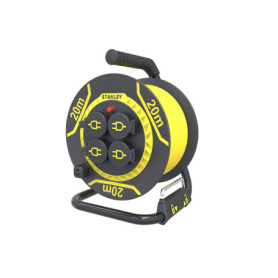 Stanley SXECDL27ARE Enrouleur de câble électrique, Noir