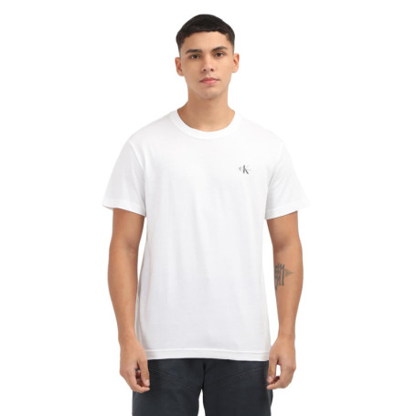 Calvin Klein Jeans Homme 2 PACK MONOLOGO T-SHIRT J30J320199, White (Bright White/Bright White), S