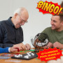 Jeu de Bingo Tambour en métal 18 Billets de Bingo 75 Boules de Bingo 150 jetons Plateau de Jeu + 500 Cartes de Bingo Noir Adulte