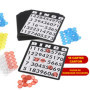 Jeu de Bingo Tambour en métal 18 Billets de Bingo 75 Boules de Bingo 150 jetons Plateau de Jeu + 500 Cartes de Bingo Noir Adulte