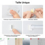 6 Tringles à Rideau Extensibles 30-50cm avec Crochets - Barres de Tension sans Perçage pour Fenêtres Cuisine Salon Douche - Supp