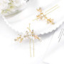 IYOU mariée fleur épingles à cheveux strass or mariée pinces à cheveux perle accessoires de cheveux de mariage pour femmes et fi