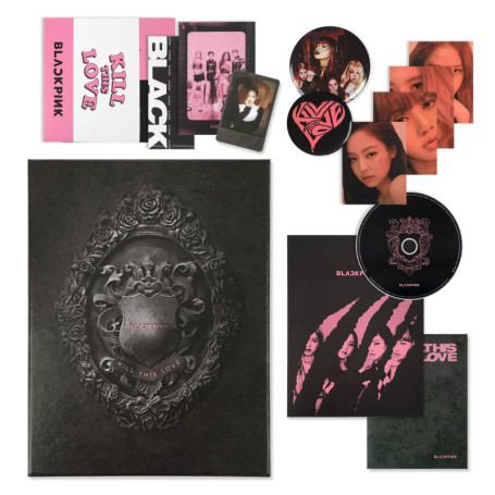 BLACKPINK 2nd Mini Album - Kill This Love [ BLACK Ver. ] CD + Photobook + Photo Zine + Lyrics Book + Photocards + Polaroid Photo