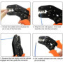 Pince à sertir pour cosses de câble AWG 28-12 0,1-1,5 mm² PH 2,0 mm/XH 2,54 mm/Dupont 2,54 mm/3,96 mm / KF2510 / JST