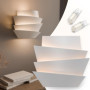 charlique® wave light - applique murale intérieure, blanche, lampe murale design avec 2 ampoules LED G9, éclairage mural pour sa