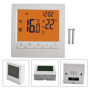 Thermostat intelligent programmable - Thermostat mural pour chaudières à gaz - Contrôleur de température avec grand écran LCD - 