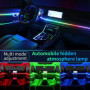 NEOVSUNY Éclairage intérieur LED en acrylique pour voiture - Éclairage d'ambiance RVB - 110 cm - 146 LED avec 219 options de scè