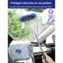 ZimiTeda Outil de Nettoyage de Pare-Brise de Voiture 3 en 1 40 "Rétroviseur de Voiture Essuie-Glace Raclette de Lavage Brosse Ex