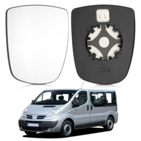 Anlseiod Verre Retroviseur Gauche Compatible avec Renault Trafic MK2 O-pel Vivaro A Nissan Primastar 2001-2014 Miroir Glace De R