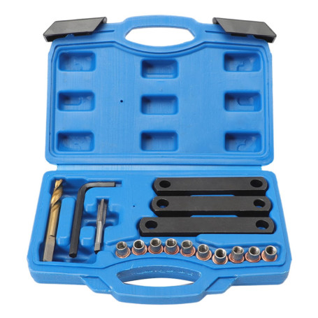 Anlseiod 16 pièces compatibles avec VAG V*W 0P*EL F0*RD M9 x1,25 Filetage Réparation staz Étrier de Frein Guide Kit de réparatio