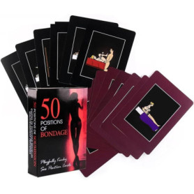 AJOHBM Jeux de Cartes Accessoires intimes Cadeau pour Les Couples Poker Femme ou Homme Jeu Lot de 50 Cartes Jeu de soirée-S0609M