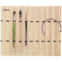 DaVinci ESPACE BEAUX ARTS da Vinci Natte de pinceaux en Bambou,Etui à pinceaux en Bambou,Trousse pour Pinceau en Bambou Rouleau,