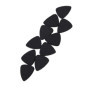 10 pièces accessoire d'instruments de corde de plectre de feutre de laine pour ukulélé de guitare basse acoustique électrique(No