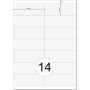 Printation – Universal étiquettes 105 x 39mm d'étiquettes blanches 1400 de Courrier 100 feuilles de taille A4/A5