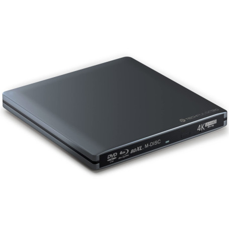 techPulse120 USB 3.1 Type-C brenner externe de CD DVD en aluminium pour ordinateur, Notebook UHD 4K USB C Brenner Gris/ Anthraci