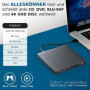 techPulse120 USB 3.1 Type-C brenner externe de CD DVD en aluminium pour ordinateur, Notebook UHD 4K USB C Brenner Gris/ Anthraci