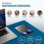 techPulse120 USB 3.1 Type-C brenner externe de CD DVD en aluminium pour ordinateur, Notebook UHD 4K USB C Brenner Gris/ Anthraci
