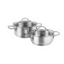Karcher Jovita Lot de 10 casseroles en acier inoxydable avec couvercles en verre/poêle/casserole à induction