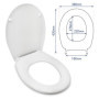 ABATTANT WC COMPATIBLE | FORME O UNIVERSELLE | FACILE INSTALATION ET NETTOYAGE | CHARNIERE INOX | LUNETTE TOILETTE RÉSISTANT AUX