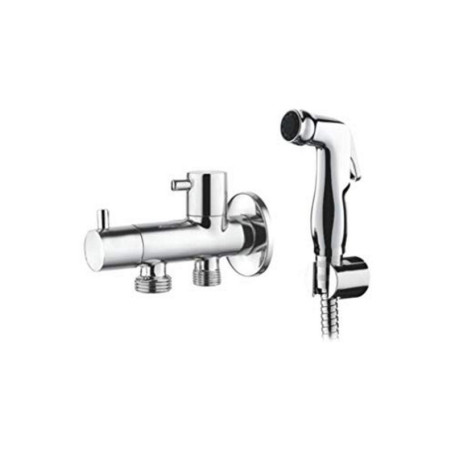 Ibergrif - Douche WC Set avec Flexible, Support, Douchette, Chromé
