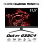 msi Optix G32C4 80 cm (31.5") 1920 x 1080 Pixels Full HD Incurvé Mat Noir