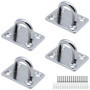 MZMing Lot de 4 Crochets à œillet M5 Très Résistants en Acier Inoxydable 304 à 4 Trous pour Bateau Gréement de Yoga, Sangle d'En