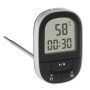 TFA Dostmann 30.1062.01 Thermomètre de cuisine numérique avec minuterie et chronomètre, rétroéclairage noir, plastique