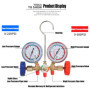 Ensemble de Manometre Frigoriste,Fydun Tuyau de Auto Climatisation de Voiture Réfrigérant Tuyau de Adaptateur avec Guage