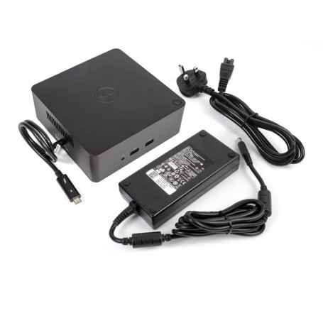 DELL TB16 Thunderbolt 3 Noir - Stations d'accueil (avec Fil, Thunderbolt 3, USB Type-A,USB Type-C, 3,5 mm, 10,100,1000 Mbit/s, D
