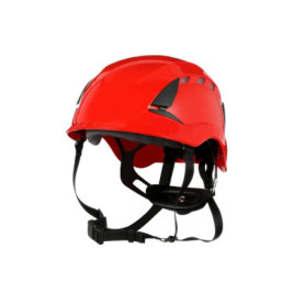 3M SecureFit Casque de sécurité, X5005VE-CE, Rouge, Ventilé, 1 000 Vca, CE