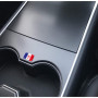 Biomar Labs® 2 x 3D Flexibles Autocollant Stickers France Libre Drapeau Français de la Résistance Général de Gaulle Flag Croix d