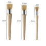 Lot de 3 pinceaux de peinture à la craie en poils naturels ronds pour meubles, décoration d'intérieur, cirage, vitrage de poteri