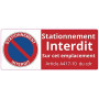 LOT DE 35 Autocollants- Stationnement Interdit - parking privé,Dissuasif Contre Les Voitures Mal Garées, Ou En Stationnement Gên