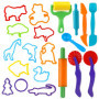 Outils de Pâte À Modeler Play doh Moules Kit pour Argile Pâte à Modeler, 20 pièces Dough Tools D'accessoires de Jouet de Pâte de
