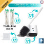 Brosse WC en Silicone & Support Mural | JaMoonLBV JmL® Marque Française | Nettoyage Hygiénique Facile | Balai de Toilette | Bala