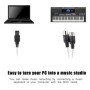 Wendry Câble d'interface de câble MIDI USB, convertisseur de câble MIDI vers USB Cordon d'adaptateur d'interface MIDI Clavier Li
