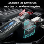 TOPDON V2200 Plus Booster Batterie Voiture 2200A et 12V Testeur de Batterie 2-en-1, Démarreur de Voiture Jump Starter pour Moteu