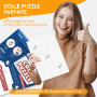 Nariolar Colle Puzzle, 32 Feuilles de Colle pour Puzzle, Préserve 4×1000 Pièces de Puzzles, Solution de Conservation Facile en Q