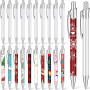 LATERN 20 Pièces Stylos à Bille à Sublimation, 14CM Stylo à Transfert Thermique Vierge Stylo à Bille Rétractable Aluminium Clip 