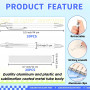 LATERN 20 Pièces Stylos à Bille à Sublimation, 14CM Stylo à Transfert Thermique Vierge Stylo à Bille Rétractable Aluminium Clip 