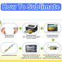 LATERN 20 Pièces Stylos à Bille à Sublimation, 14CM Stylo à Transfert Thermique Vierge Stylo à Bille Rétractable Aluminium Clip 