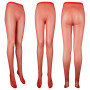 GADITIEK Lot de 3 Collants Résille Rouge Carnaval (Grande, Moyenne, Petite Maille)