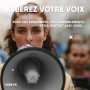 VONYX MEG065 Mégaphone Professionnel 65W, Idéal Manifestations et Matchs Sportifs - avec Batterie, Portée jusqu'à 1,2 km, MP3, L