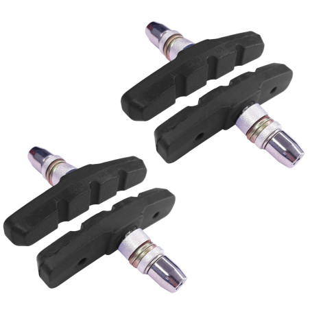 4X Patin de Frein vélo 2 Paires 60mm symétrique v-Brake Compatible avec pour Shimano Tektro Avid Sram Jante Cycle VTT VTC Ville