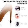 VEGCOO 10 Paires | 5 Tailles Femme Haut Talon Protecteurs, Femmes Chaussures Stoppers Couvertures, Embouts Talons Couvertures, p