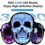 FlareMore Masque LED Lumineux, Masque LED Rechargeable Avec Modes De Transformation Du Visage Par Détection De Gestes, Avec Diff