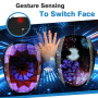 FlareMore Masque LED Lumineux, Masque LED Rechargeable Avec Modes De Transformation Du Visage Par Détection De Gestes, Avec Diff